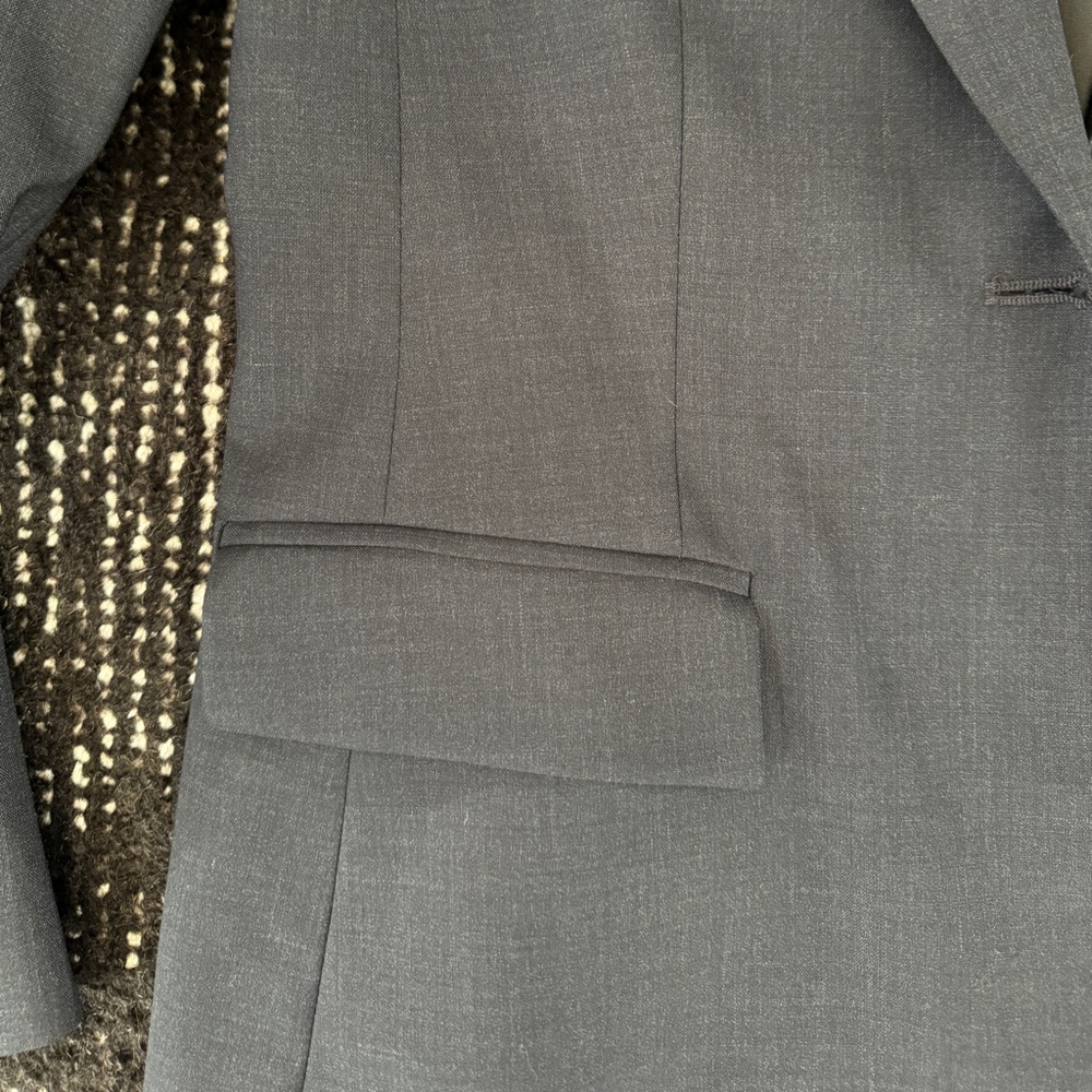 Theory Single Button Notch Lapel Blazer Dark Blue… - image 3